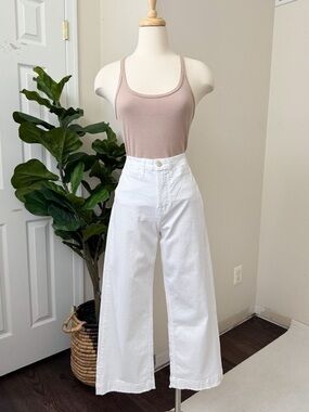 Jen7 white Wide Leg Women's Jeans